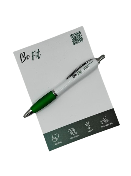 Notitieboekje met Be-Fit pen