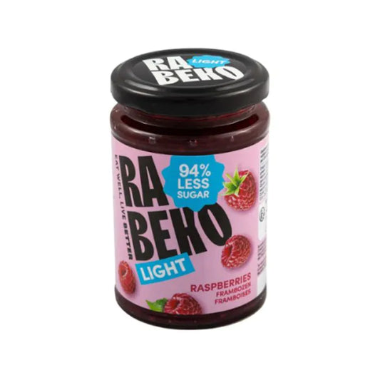 Light Jam Frambozen Rabeko – Extra Light Confituur (230 g)